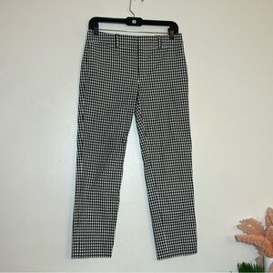 Club Monaco Black & White Gingham Plaid Matie Cropped Trousers Pants 2